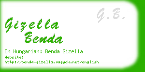 gizella benda business card